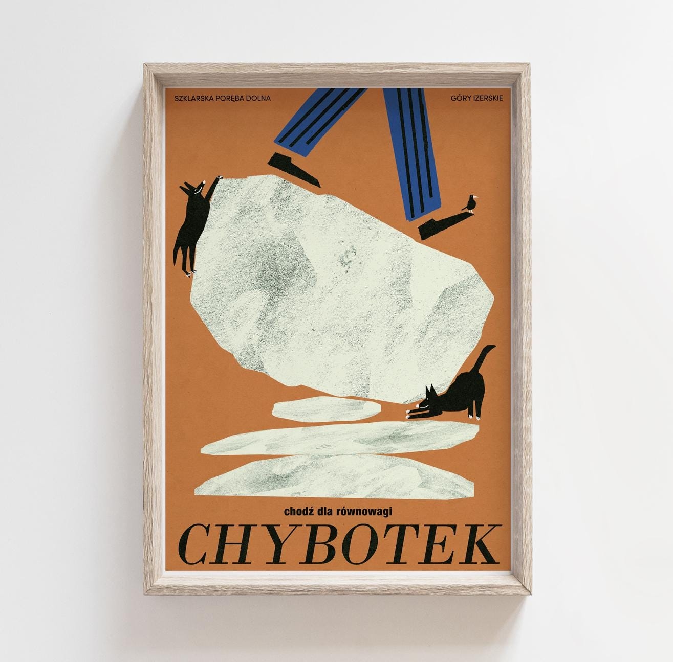 CHYBOTEK, chodź dla równowagi, plakat turystyczny, Góry Izerskie, Dolny Śląsk - obrazek 4