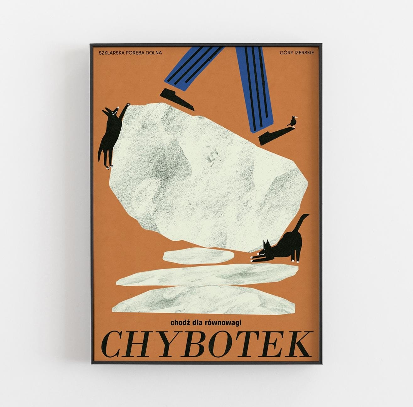CHYBOTEK, chodź dla równowagi, plakat turystyczny, Góry Izerskie, Dolny Śląsk - obrazek 3